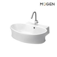 ราคา MOGEN อ่างล้างหน้า ชนิดวางบนเคาน์เตอร์ สีขาว MA063 ดีลิเคท MOGEN สีขาว 580 x 540 x 185 MM. ทรงโค้ง (10796550)