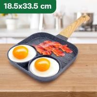 ราคา Telecorsa กระทะ 3 หลุม กระทะอเนกประสงค์ รุ่นNon-stick-2-eggs-frying-pan-52B-TC ก้นภาชนะ สี วัสดุ (10791254)