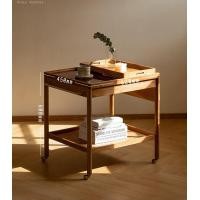 ราคา Kyotohaus โต๊ะข้างเตียงรถเข็นข้างโซฟา เรียบหรู ไม้สัก (ไทย) คล้าย 80-90% ขนาด 45*62*60 cm. (10788045)