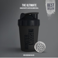 ราคา The ULTIMATE Shaker with Blender Ball - Monster Moose - แก้วเชคเกอร์พร้อมบอลสเตนเลส New Obsidian Black (10801441)