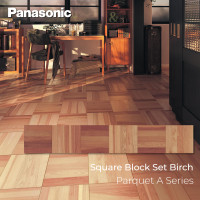 ราคา Panasonic - พื้นไม้เอ็นจิเนียร์ รุ่น Parquet A ลายสี่เหลี่ยม 12 mm. Birch 1818 x 303 mm. (10768435)