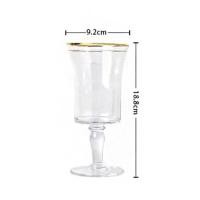 ราคา Dining Vaisselle แก้วน้ำ Duken glass water ขอบทอง หรูหราเพิ่มบรรยากาศในการดื่ม กว้าง9.2*สูง18.8ซม (10767814)