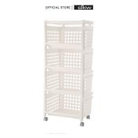 ราคา DKW ชั้นวางของมีล้อ 4 ชั้น รหัส HH-1070/4W 4 ชั้น HH-1070/4W ขาว (10768395)