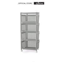 ราคา DKW ชั้นวางของมีล้อ 4 ชั้น รหัส HH-1070/4W เทา 4 ชั้น HH-1070/4W (10768540)