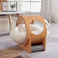 ราคา Purrfect M ood บ้านสัตว์เลี้ยงแคปซูลตั้งพื้น M iniM al Capsule Design Pet House สีน้ำตาล ฝาใส ขนาด 43 x 43 x 46 ซม สีน้ำตาล ฝาใส ขนาด 43 x 43 x 46 ซม. (10831813)