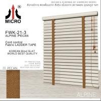 ราคา MICRO มู่ลี่ไม้ FOAM WOOD รุ่นโซ่วน รหัส FWK-21 Alpine (DIY) 145x120 cm. Alpine / Pecan (10820277)