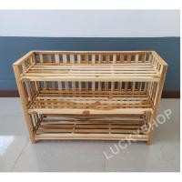 ราคา wasitthee ชั้นวางรองเท้า ขนาด 3 ชั้น ชั้นวางของไม้สัก 90x30x62 ซม. สีไม้ธรรมชาติ 90x30x62 ซม. คลาสสิค (10824739)