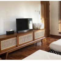 ราคา Teakfure เฟอร์นิเจอร์ไม้สัก ชั้นวางทีวี ขนาด 40 x 200 x 60 ซม. ชั้นวางทีวี สีน้ำตาล (10790292)