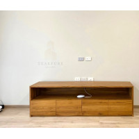 ราคา Teakfure เฟอร์นิเจอร์ไม้สัก | ชั้นวางทีวี ขนาด 40 x 150 x 55 ชั้นวางทีวี สีน้ำตาล (10790295)