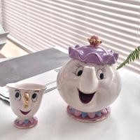 ราคา PP Home พร้อมส่ง ชุดกาน้ำชา Mrs. Potts ถ้วยชาดิสนีย์ Beauty and the beast แก้วชา แก้วน้ำ กาน้ำ Teapot เซรามิค ceramic Disney Beauty and the beast (10828739)