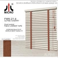 ราคา MICRO มู่ลี่ไม้ FOAM WOOD รุ่นโซ่วน รหัส FWK-21 Alpine (DIY) Alpine /Cherry 145x120 cm. (10820275)
