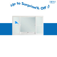 ราคา SankyoAlumi Official หน้าต่างบานเลื่อนระบายอากาศ JW7-SFS1118 สี 110 ซม. x 180 ซม. ขาว (10828418)