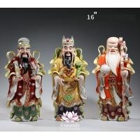 ราคา ร้านดอกบัว เทพเจ้าจีน เทพเจ้าฮกลกซิ่ว งานกระเบื้องฮกเกี้ยน งานลงสีขลิบทอง ขนาด 10/12/14/16 นิ้ว 14 นิ้ว (10846496)