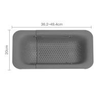 ราคา Dear Home ตะกร้าล้างผัก ตะกร้าล้างผลไม้ ยืดหดได้ ระบายน้ำ ปรับความยาวได้ 0814 สีเทา (10827144)