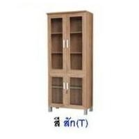 ราคา Delivery furniture ชั้นวางของ ตู้โชว์กระจก ชั้นเอนกประสงค์ FL-355G Glass สัก (10843970)