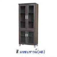 ราคา Delivery furniture ชั้นวางของ ตู้โชว์กระจก ชั้นเอนกประสงค์ FL-355G Glass แอชบราวน์ (10843972)