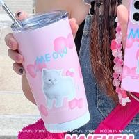 ราคา PP Home แก้วเยติ YETI แก้วเก็บความเย็น แก้วพร้อมหลอด แก้วคาเฟ่ แก้วสแตนเลส Stanless น่ารัก น้องแมว สีชมพูสุดแบ๊ว แก้วเก็บความเย็น (10828182)