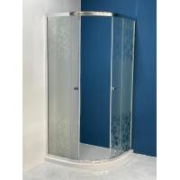 ราคา El bano ตู้อาบน้ำโค้งเข้ามุม พร้อมธรณีเทียม กระจกลายใบไม้ เฟรมเงิน (10873872)