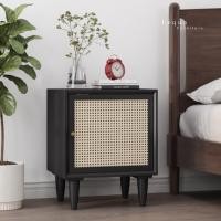 ราคา ตู้ข้างเตียง 2 ชั้น ตู้ไม้ โต๊ะข้างเตียง ตู้เก็บของ ตู้ สไตล์มินิมอล จัดส่งฟรี ไพน์แบล็ก (10850982)