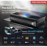 ราคา AWOL VISION LTV-3000 Pro 4K 3D Ultra Short Throw Triple Projector 4k, 3000 Peak Lumens with Dolby Vision & Atmos, HDR10+, 150" UST Laser TV 4k Project (10850435)