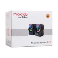 ราคา Microlab ลำโพงคอมพิวเตอร์ขนาดเล็ก รุ่น B22 สวย ทันสมัย มีไฟ RGB Black (10863176)