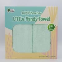 ราคา Little Eden ผ้าเช็ดผมใยไผ่100%ขนาด15x30นิ้ว(38x76cm.) สีเขียว baby (10855223)