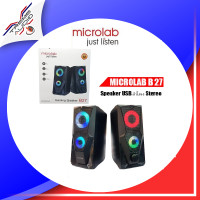 ราคา Microlab ลำโพงคอมพิวเตอร์ขนาดเล็ก รุ่น B27 สวย ทันสมัย มีไฟ RGB Black (10863194)