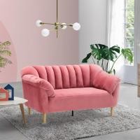 ราคา Koncept Furniture โซฟา 2 ที่นั่ง รุ่น Rosee สีชมพู (153x85x82 cm.) (10895542)