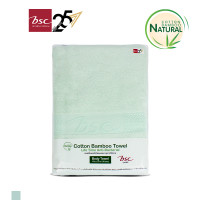 ราคา BSC Bamboo Cotton ผ้าขนหนูแบมบูคอตตอน แอนตี้แบคทีเรีย ไร้กลิ่นอับชื้น [AST142] สีเขียวGR ผ้าเช็ดตัว (10859456)