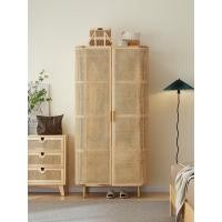 ราคา kyotohaus ตู้ไม้ประตูหวาย Mayu- ไม้แอชและหวาย ขนาด 95*60*200 cm. (10863619)