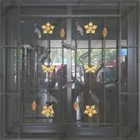 ราคา windd หน้าต่างอลูมิเนียม 2 บานเลื่อนสำเร็จรูป 100x100cm. สีดำด้าน มีมุ้ง เหล็กดัดลายดอกก้าน (10889093)