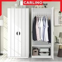 ราคา MR.CARLINO ตู้ ไม้ ตู้ใส่ผ้า ทนทาน 2 และ 3 ประตู :ARMOIRE / ARLO Wooden Wardrobe สีขาว 2ประตู ARLO (10902709)