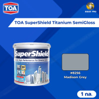 ราคา TOA SuperShield Titanium SemiGloss ทีโอเอ ซุปเปอร์ชิลด์ สีน้ำทาภายนอกและภายใน #8256 Madison Grey ชนิดกึ่งเงา 1 ก.ล. (10924353)