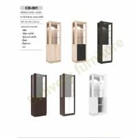 ราคา Furniture delivery ตู้โชว์ ดาวไลท์ รุ่น CB001 โอ๊คดำ/ขาว (10905576)