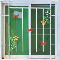 ราคา windd หน้าต่างอลูมิเนียม 2 บานเลื่อนสำเร็จรูป 100x100cm. สีขาว มีมุ้ง เหล็กดัดลายเถาวัลย์ (10889094)