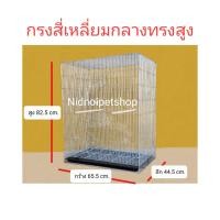 ราคา Nidnoipetshop กรงสี่เหลี่ยมกลางทรงสูงพับ(กรงประกอบแล้ว)กรงนก กรงชูก้า กรงกระรอก กระแต หนูแฮมเตอร์ กันงูกันหนูจร้า กรงสี่เหลี่ยมกลางทรงสูง (10862855)
