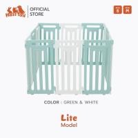 ราคา HOSTTAIL คอกสุนัข รุ่น LITE คอกพลาสติก คอกไม่มีประตู M เขียว-ขาว (10928046)