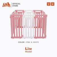 ราคา HOSTTAIL คอกสุนัข รุ่น LITE คอกพลาสติก คอกไม่มีประตู ชมพู-ขาว S (10928043)