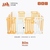 ราคา HostTail คอกกั้นรุ่น [ Slim ] สูง 65 CM. สำหรับสัตว์เลี้ยงพันธุ์เล็ก คอกสุนัข คอกหมา ส้ม ขาว L (10928162)