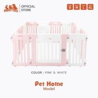 ราคา HostTail คอกกั้นสุนัข [ Pet Home] สูง 65 CM. คอกสุนัข คอกหมา คอกกระต่าย คอกสัตว์ คอกพลาสติก ชมพู ขาว S (10928295)