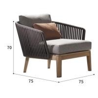 ราคา kyotohaus โซฟาหวาย รุ่น Momo - 75 สีน้ำตาล เบาะเดี่ยว syntheticRattan (10930478)
