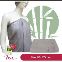 ราคา BSC Bamboo Towel ผ้าขนหนูแบมบู100% ผ้าเช็ดตัว ขนาดมาตรฐาน 70x135 cm มีแอนตี้แบคทีเรีย รุ่น AST147 70x135 cm สีเทา (10904611)