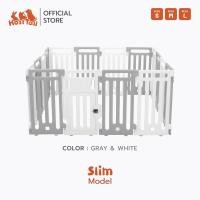 ราคา HostTail คอกกั้นรุ่น [ Slim ] สูง 65 CM. สำหรับสัตว์เลี้ยงพันธุ์เล็ก คอกสุนัข คอกหมา เทา ขาว S (10928165)