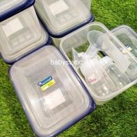 ราคา babystation กล่องพลาสติกใส่กรวยปั๊มนมและขวดนม BPA free กล่องขาวมีขอบแนวนอน (10930777)