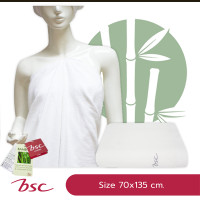 ราคา BSC Bamboo Towel ผ้าขนหนูแบมบู100% ผ้าเช็ดตัว ขนาดมาตรฐาน 70x135 cm มีแอนตี้แบคทีเรีย รุ่น AST147 สีขาว 70x135 cm (10904600)
