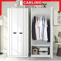 ราคา MR.CARLINO ตู้ ไม้ ตู้ใส่ผ้า ทนทาน 2 และ 3 ประตู :ARMOIRE / ARLO Wooden Wardrobe สีขาว 2ประตู ARMOIRE (10902710)