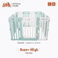 ราคา HostTail คอกกั้นสุนัขรุ่น [Super High 90 CM.] คอกสำหรับสุนัขพันธุ์กลาง - ใหญ่ ความสูง 90 เซน เขียว-ขาว L (10928056)