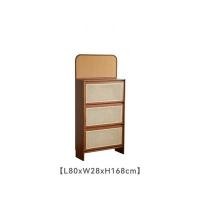 ราคา kyotohaus ตู้รองเท้าหวายแบบวินเทจ รุ่น Muu มีแผ่นรอง ขนาด 28*80*168 cm. (10944030)
