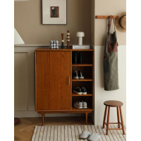 ราคา kyotohaus ตู้รองเท้าไม้สไตล์วินเทจ รุ่น Hanataba ไม้เชอรรี่ (นำเข้า) ขนาด 90*38*118 cm. (10944031)