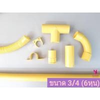 ราคา YOJI ONLINE อุปกรณ์พีวีซีสีเหลือง ท่อร้อยสายไฟ 3/4"(6หุน) ช้าง SCG ข้อต่อตรง (10961579)